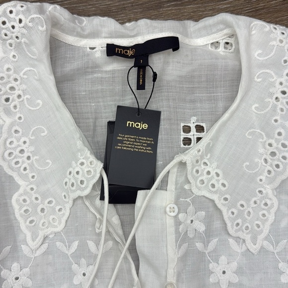 Maje Eyelet top - size 1 - Picture 2 of 4